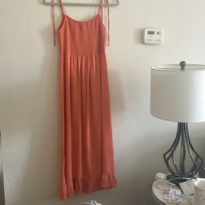 Embroidered Tie Strap Dress